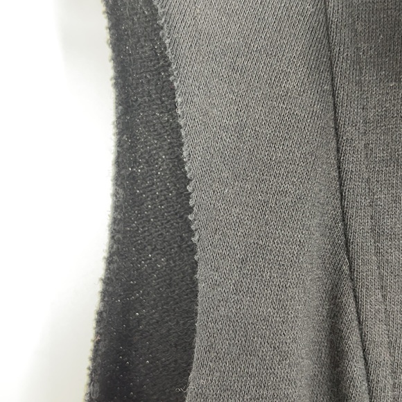 Silence + Noise black zipper fringe vest with collar front zipper pockets medium - Picture 8 of 9